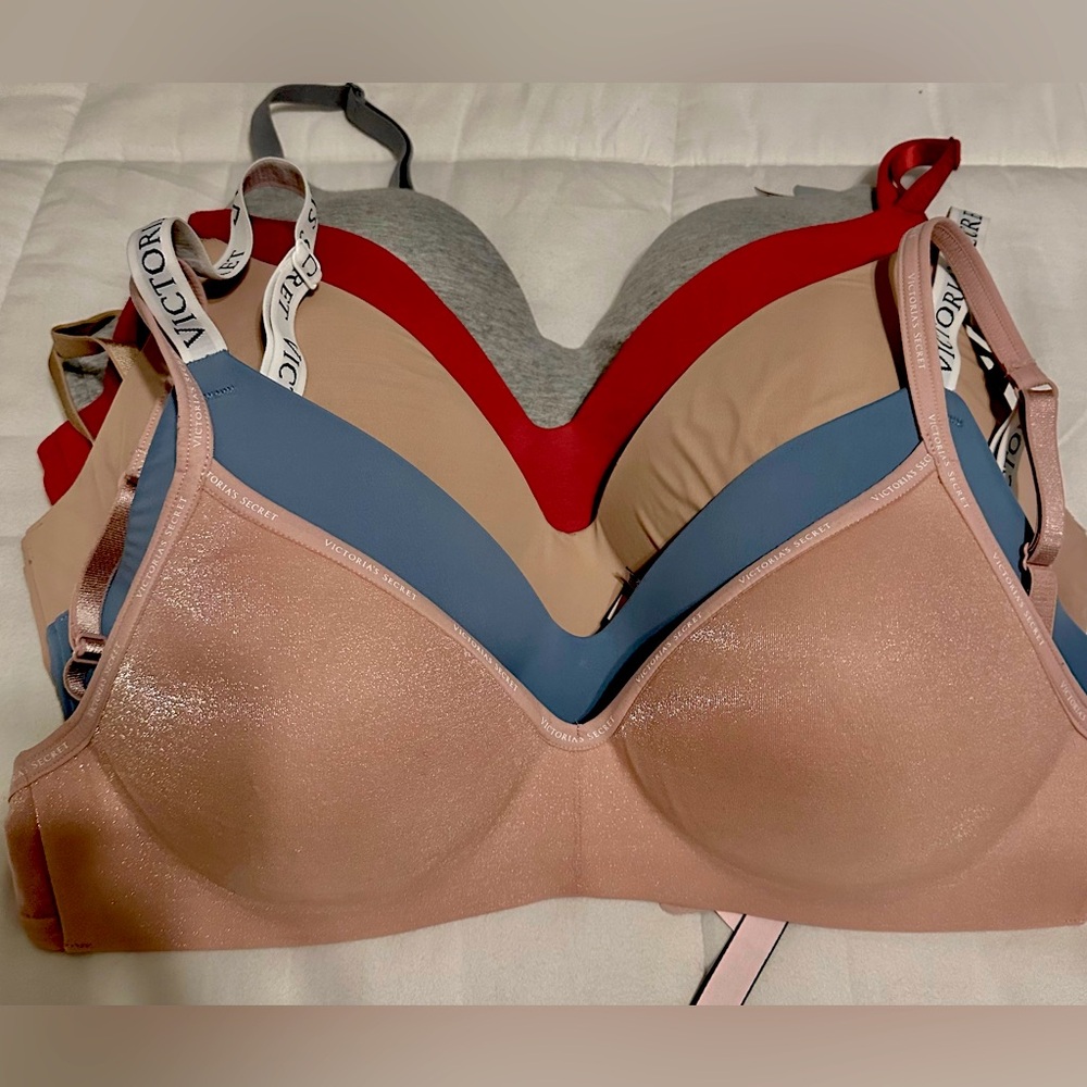 Victoria's Secret Women's Bra Set - Pink, Blue, Red, Tan